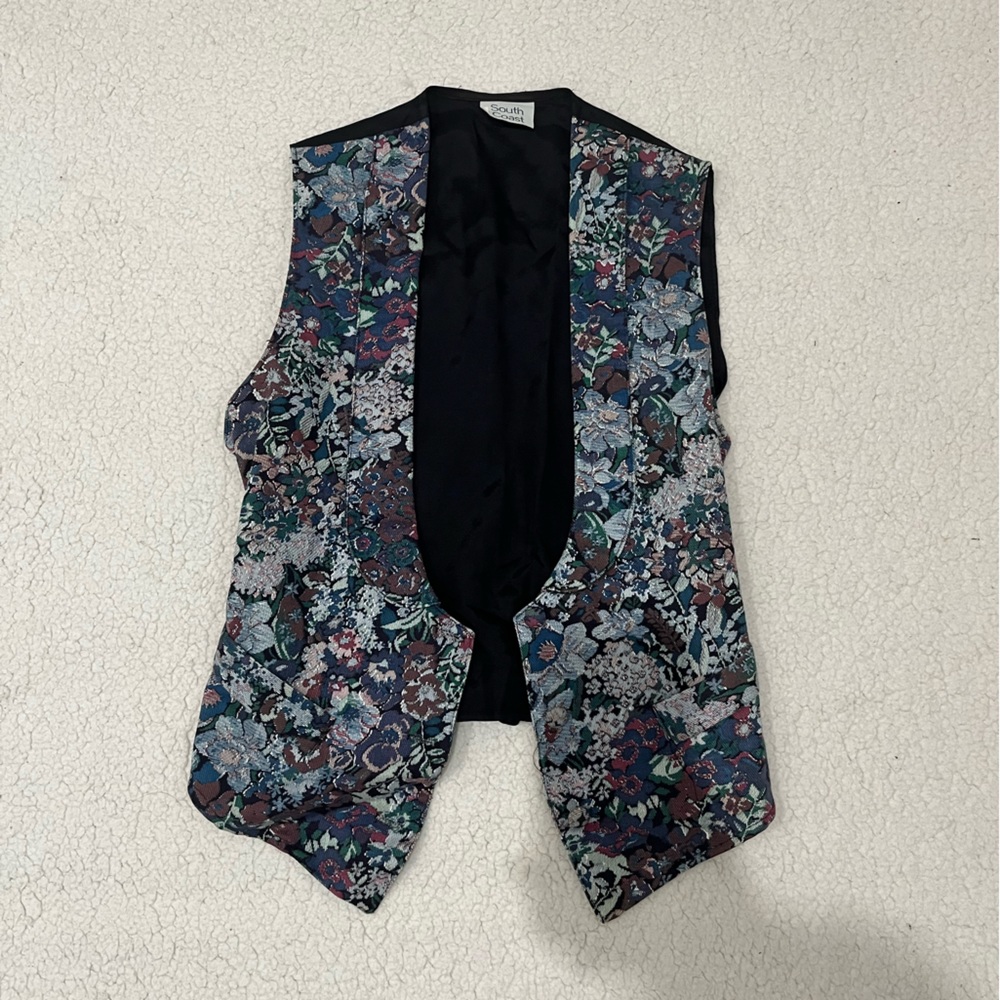 Vintage Tapestry Blazer Suit Vest